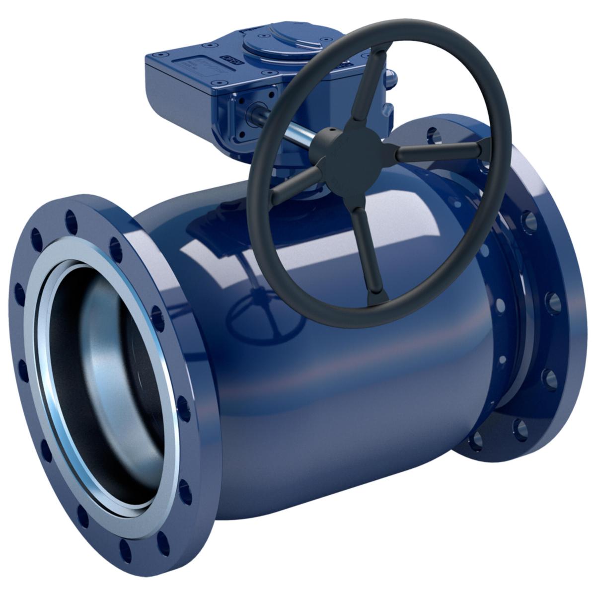 Helsvetsad kulventil fabrikat Vexve Serie 104/1/25 i kolstål med flänsar, reducerat flödesutförande - KULVENTIL DN100FL PN25 P235GH VEXVE RED. VÄXEL