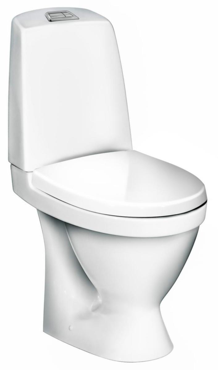WC chair Nautic 1510 Hygienic Flush, Gustavsberg - GBG NAUTIC WC 1510 HF P-TRAP 2/4L.C+,S-C QR HARD SEAT,SCREW