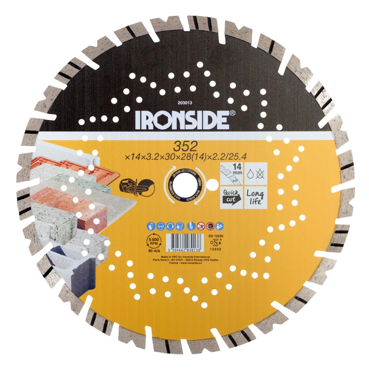 Diamond Disc Ironside Betong - DIAMOND CUTTING DISC IRONSIDE CONCRETE&REINF. CONCRETE 352MM