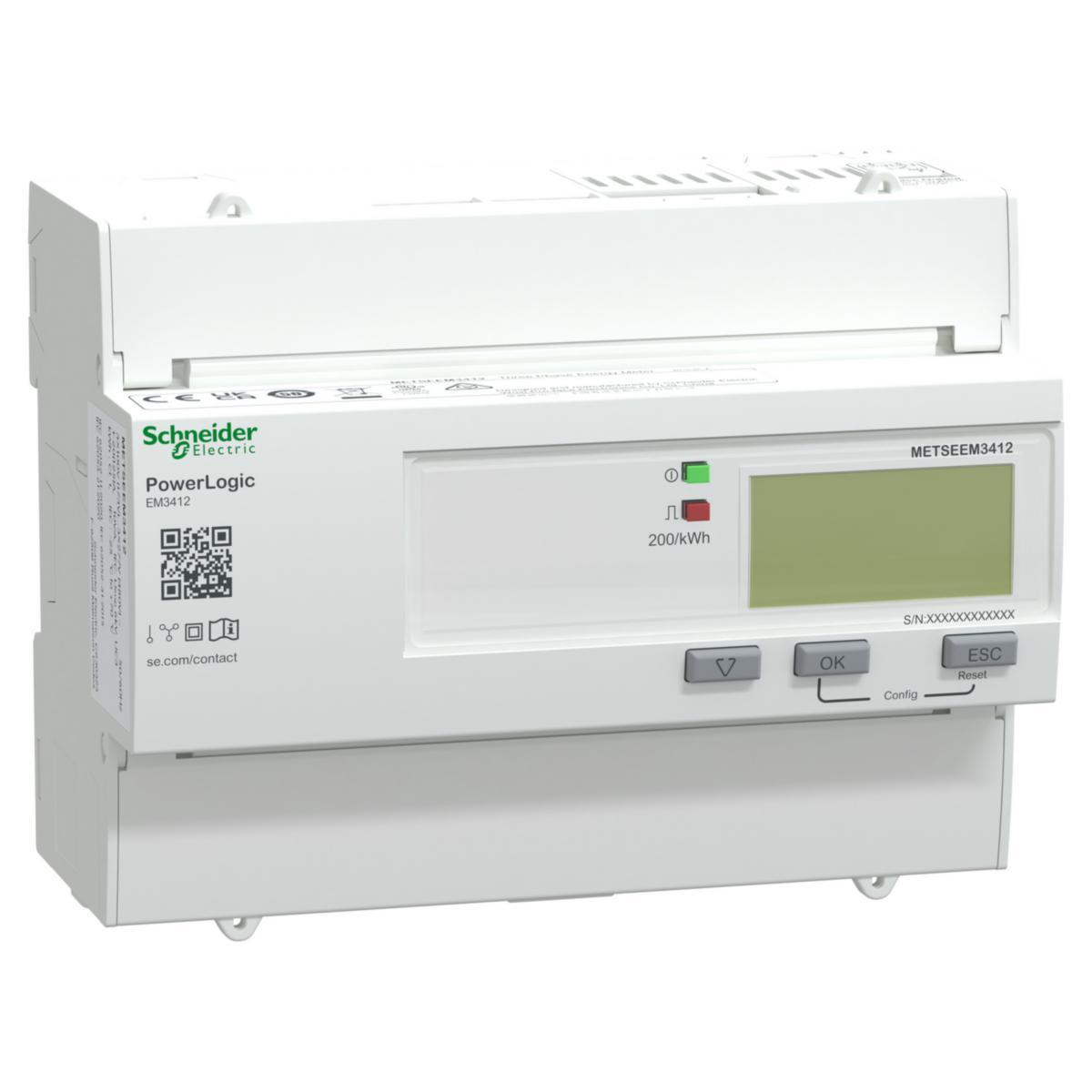 Energimätare, PowerLogic EM3000-serien - ENERGIMÄTARE EM3412 125A CL 1 METSEEM3412