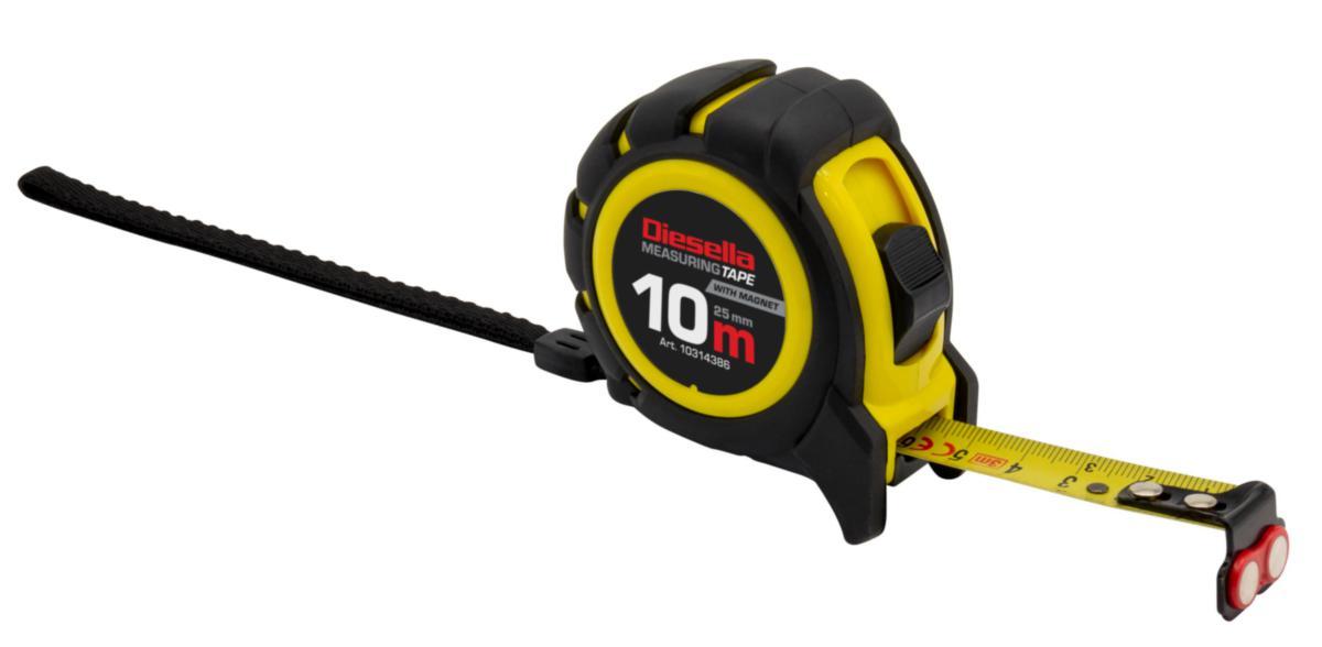 Måttband Diesella gummibeklädd ABS Powerlock & ändhake m magneter - MÅTTBAND 10M GUMMIBEKLÄDD ABS POWERLOCK ÄNDHAKE M. MAGNETER