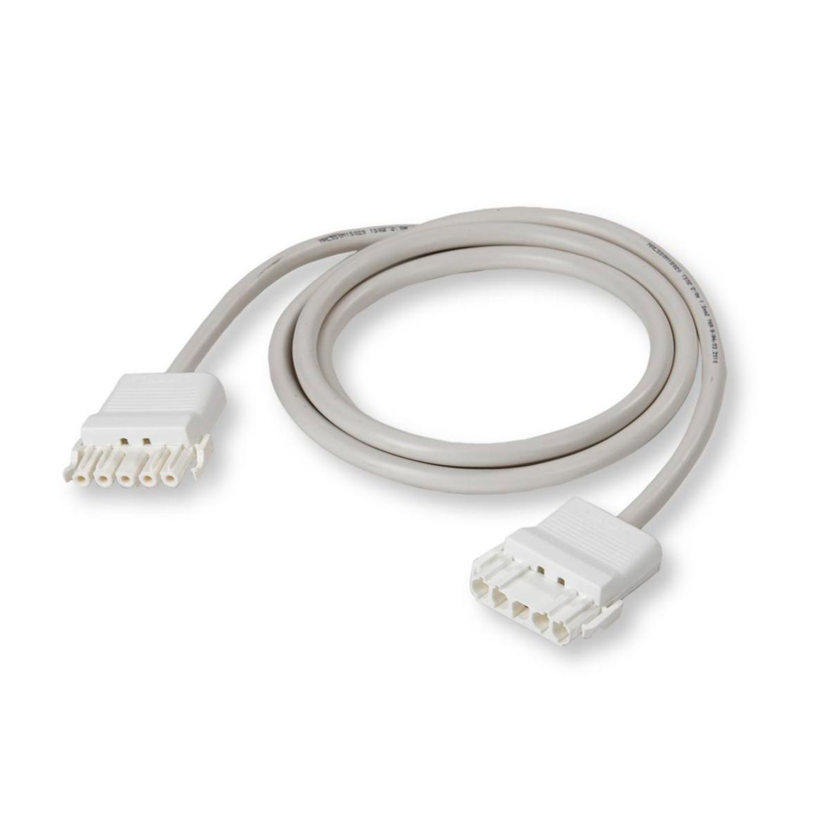 HF-kablage skärmad RQQ, 5G1,5 mm² med stickkontakt NAC 51S.W och hylskontakt NAC 52S.W - KABL RQQ 5G1.5 SKÄ 1M VIT NAL550W15010