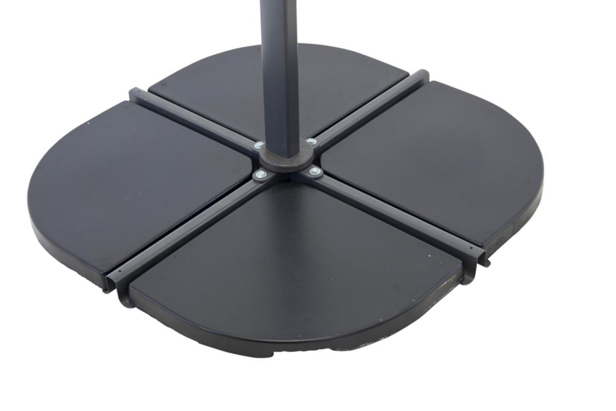 Parasollfotsvikt Leeds - PARASOLLFOTSVIKT LEEDS SVART GRANIT 47X4X47 CM
