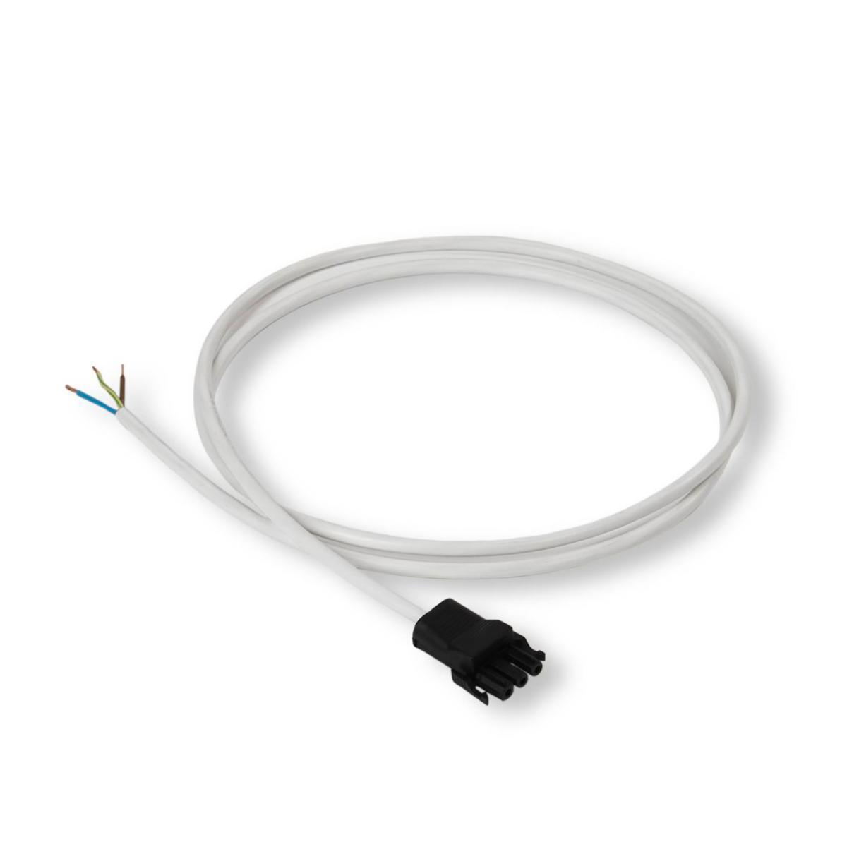 HF-kablage skärmat, RQQ 3G1,5 mm² med svart hylskontakt NAC32S.B och fri ände - KABLAGE RQQ3G1.5 SV 3M NAL130W15030B