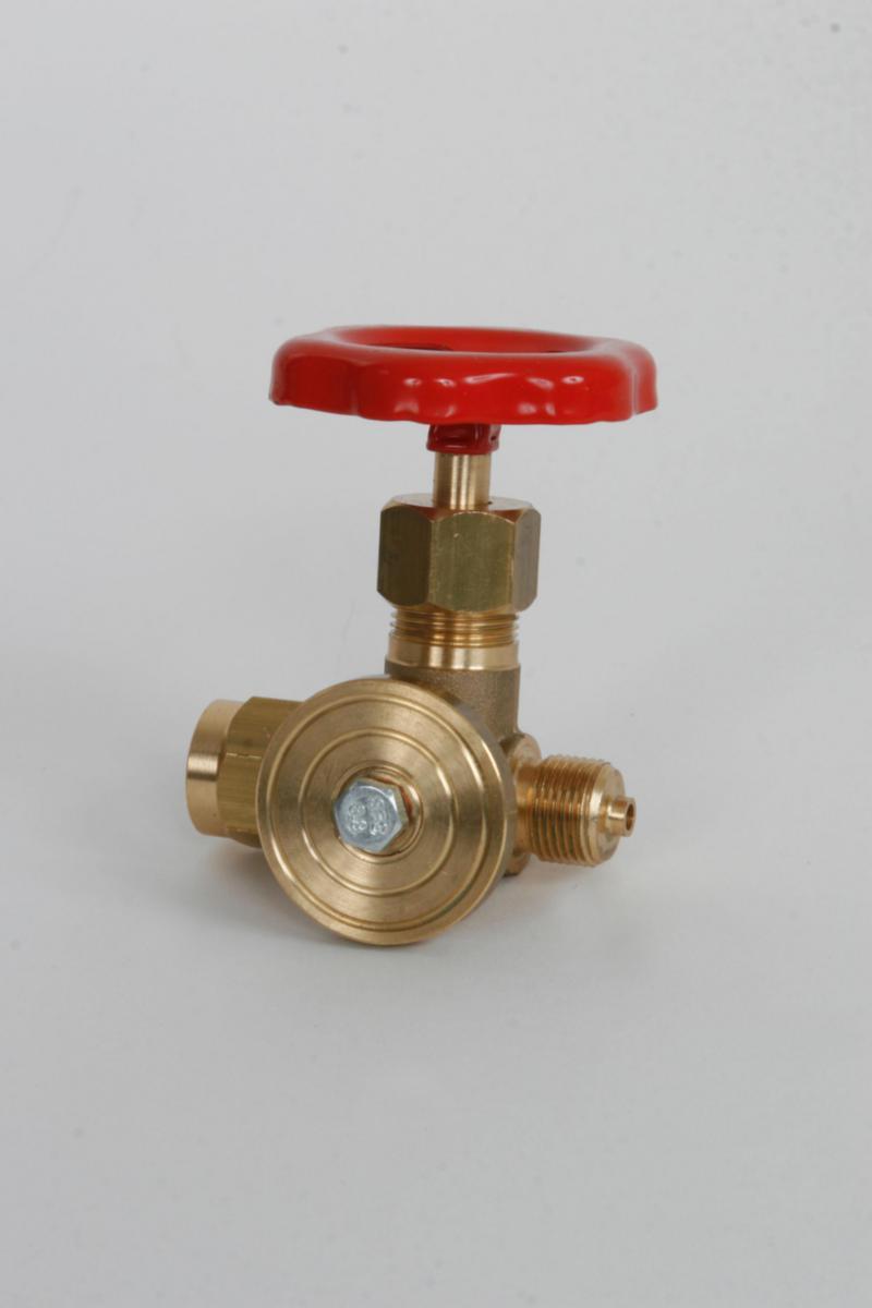 Metallic Meter Valve with Connection Fitting. External Thread. With Control Flange, yellow - GAUGE VALVE G15 WITH- CONTROL FLANGE PN100