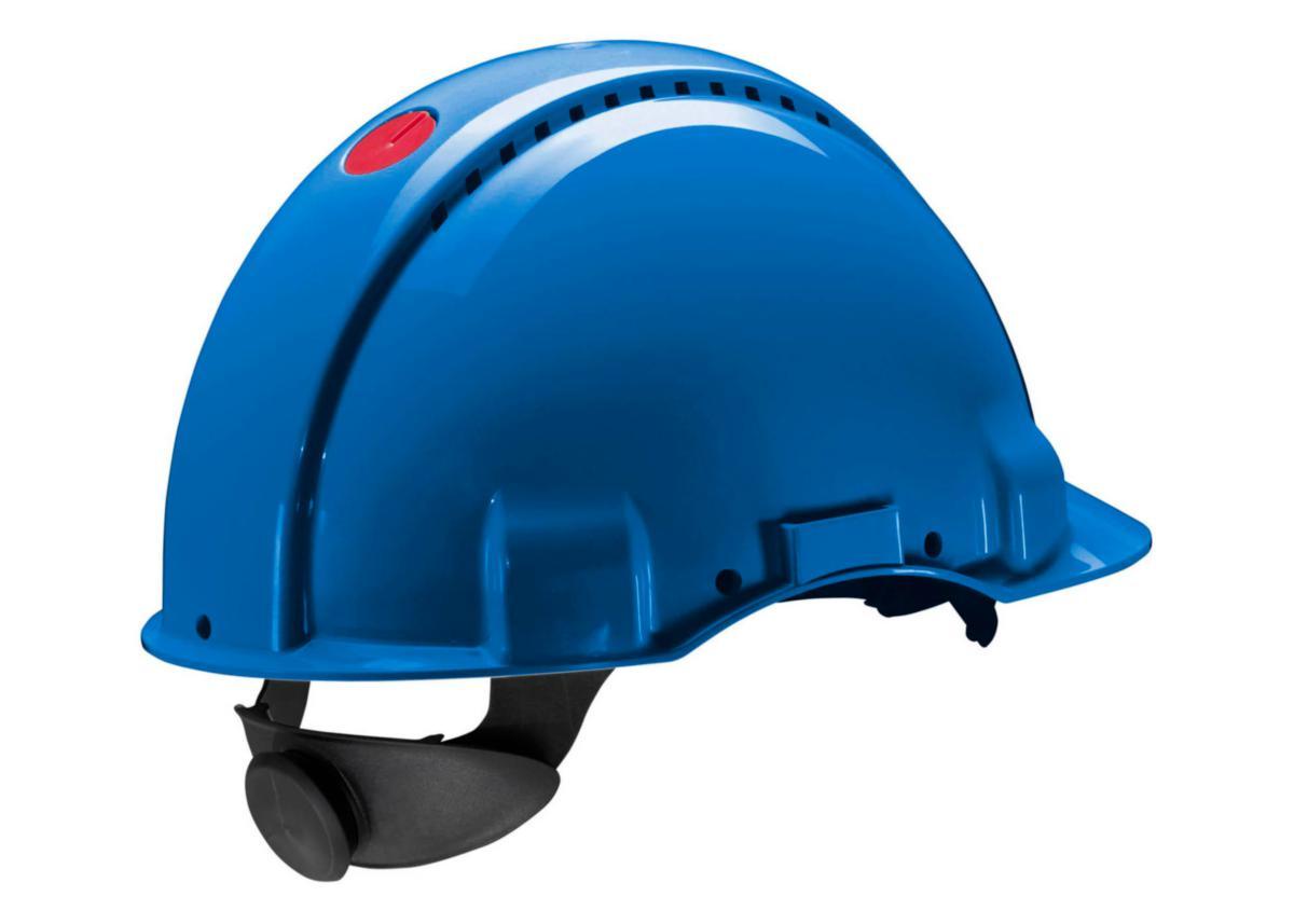 Protective helmet 3M G3000 with UV indicator with ratchet adjustment - SAFETY HELMET 3MG3000 UVICATOR rattjustering blå