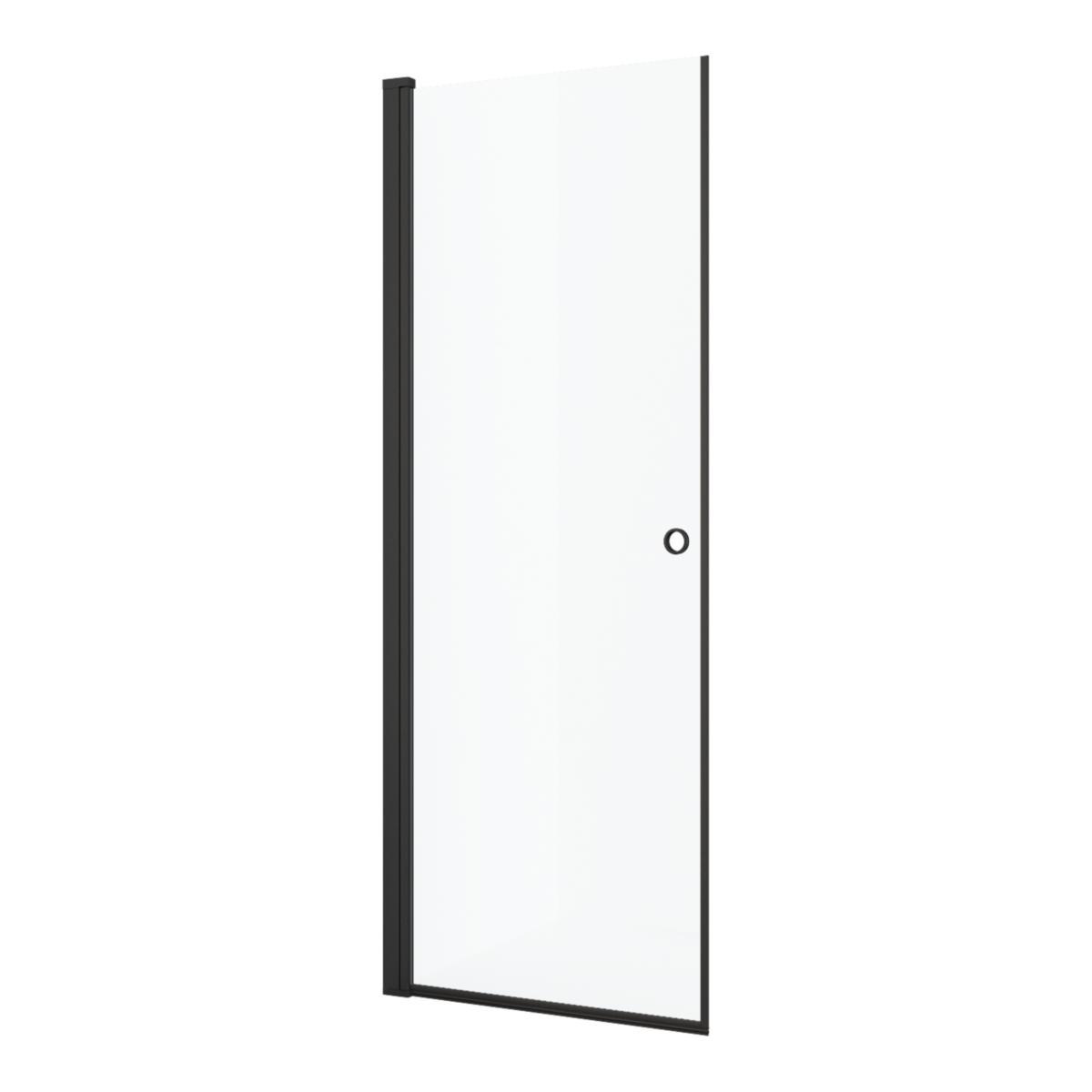 Shower door straight Vivo, a-collection - SHOWERWALL VIVO STRAIGHT 80 A-COLL, BLACK/CLEARGLASS