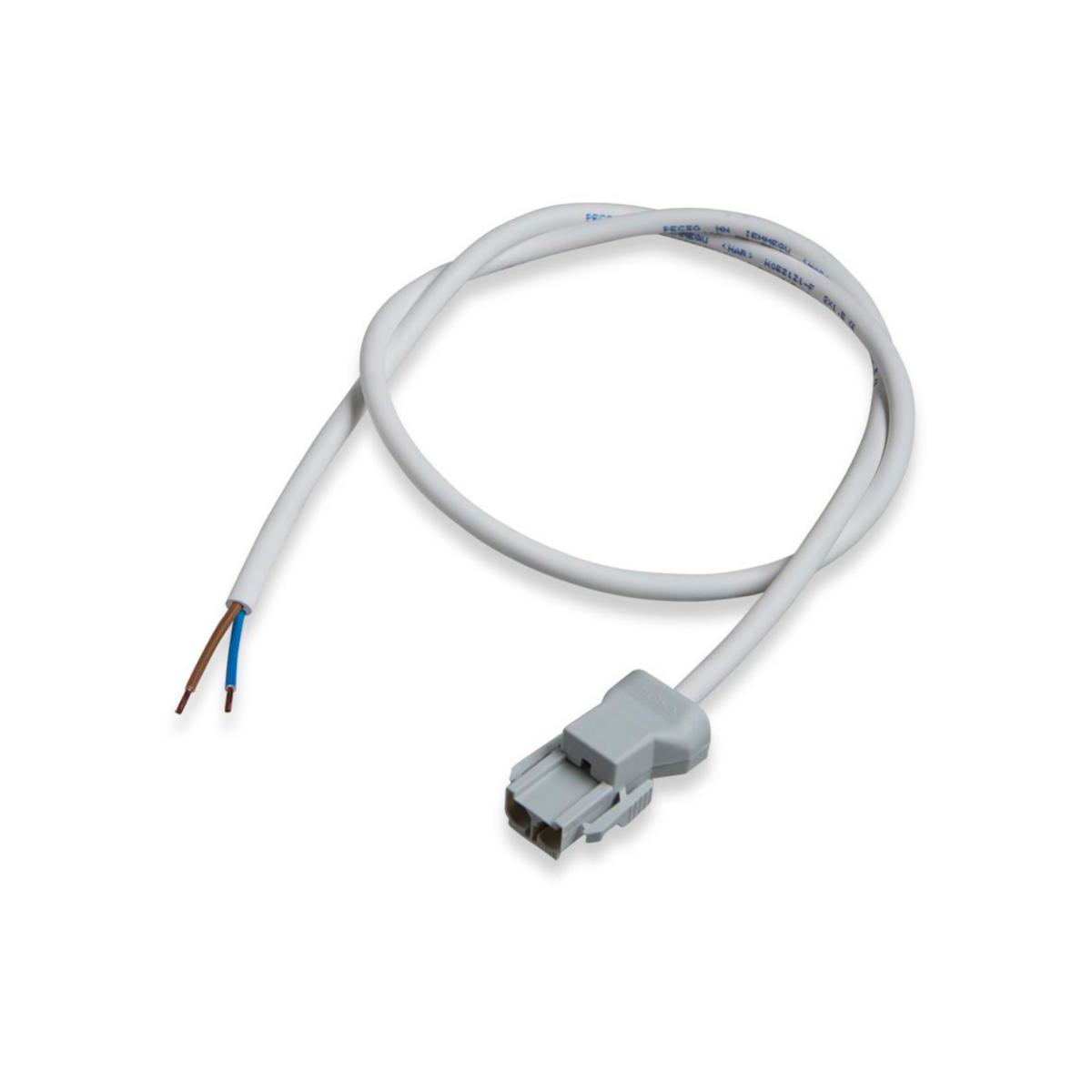 HF-kablage RQQ 2x1.5 mm² med grå stickkontakt NCC21S.W och fri ände. - KABL HANE+FRI ÄNDE RQQ2G1.5 1M NCL210TX15010G
