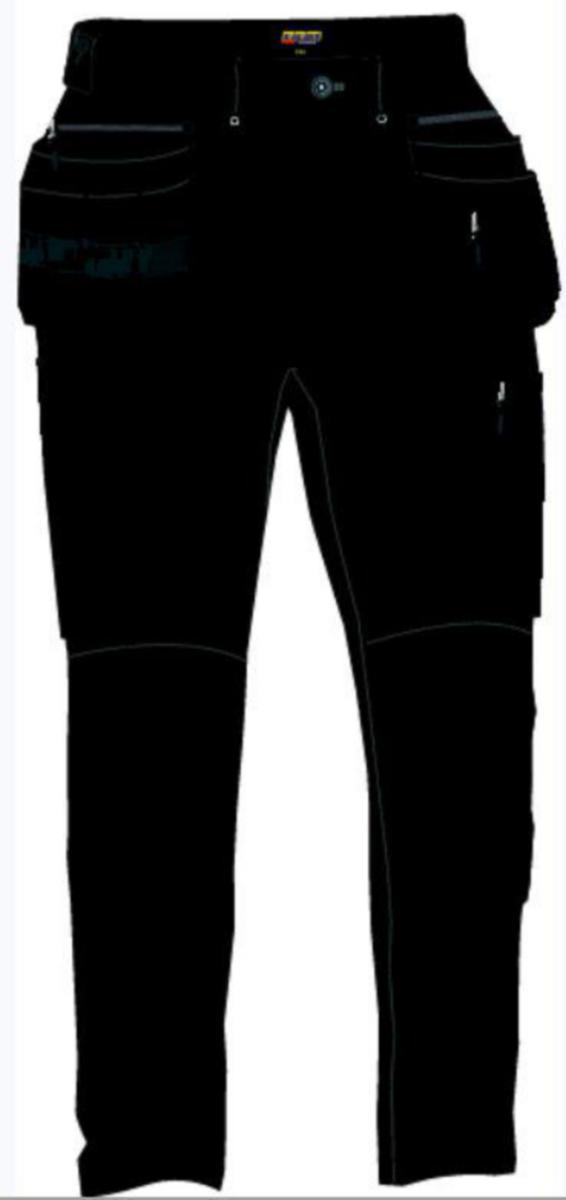 Midjebyxa Blåkläder 1998-1644 - HANTVERKSBYXA BLK 1998-1644 4-V STRETCH SVART D100