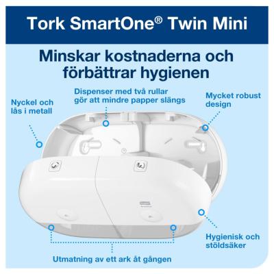 TORK DISPENSER SMARTONE MINI TWIN  T9 VIT 682000