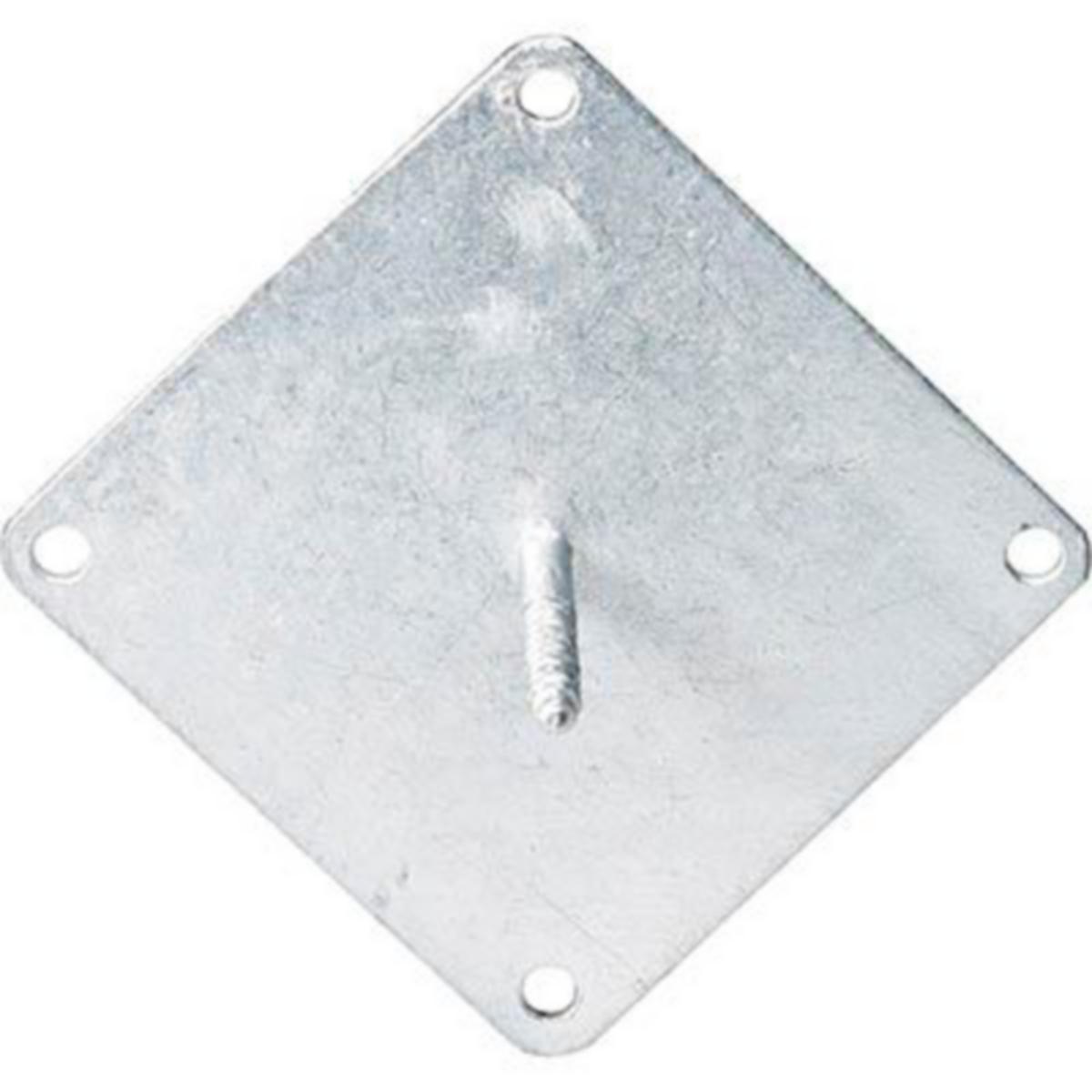 Fästplatta med fransk skruv, Arnö - FÄSTPLATTA MED FRANSK SKRUV ARNÖ METALL 100X100 MM JABO