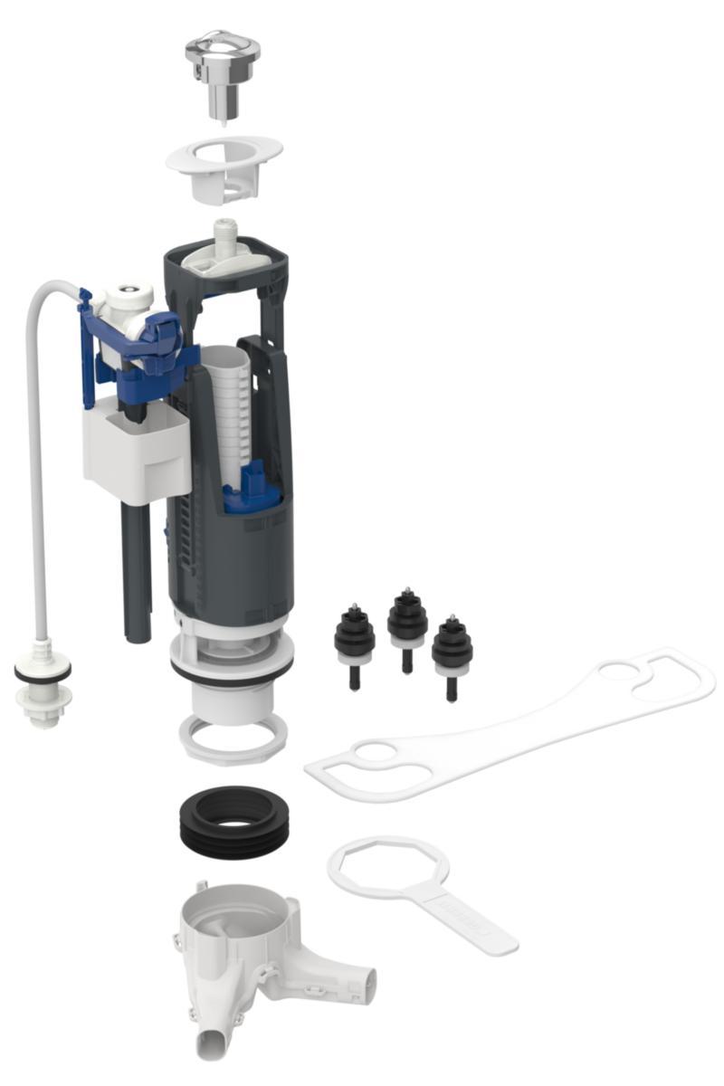 Flush fitting IDO Trevi/Gloss, Geberit - IDO TREVI/GLOSS FLUSH/INLET VALVE, DOUBLE FLUSHING