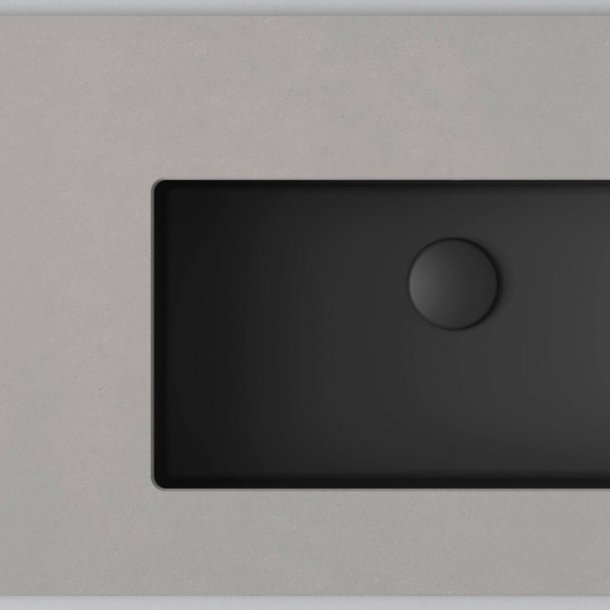 Bänkskiva Wave 70, INR - INR BÄNKSKIVA WAVE 70 RAW CONCRETE / MATTE BLACK, UB