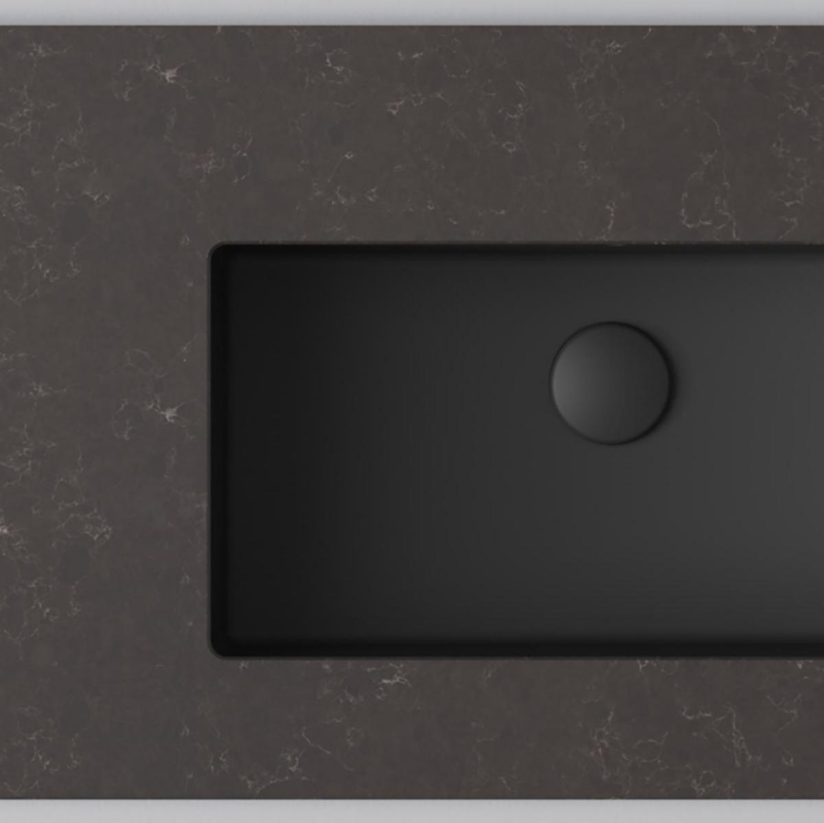 Bänkskiva Wave 70, INR - INR BÄNKSKIVA WAVE 70 UMBER / MATTE BLACK