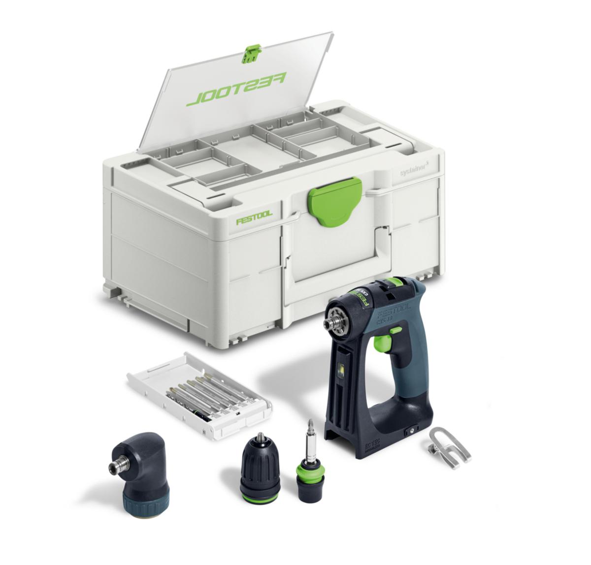 Skruvdragare Festool CXS 18-Basic-Set SOLO - SKRUVDR FESTOOL CXS 18-BAS-SET 18V M VINKELCHUCK. U BATT/LADD