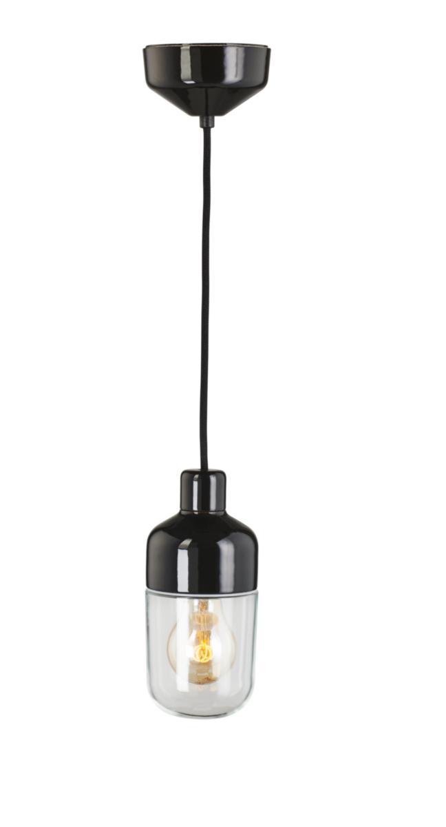 Pendelarmatur Ohm 100 - ARM OHM P KLARGLAS SVART E27 51820/E27