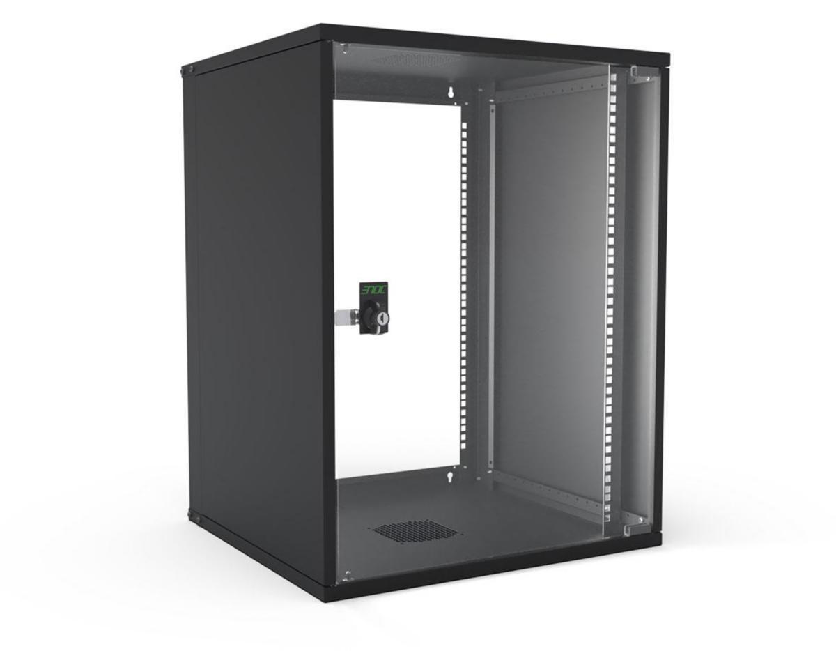 Väggskåp W3, svart - VÄGGSKÅP 19" W3 15-5-S W3 15-5-S