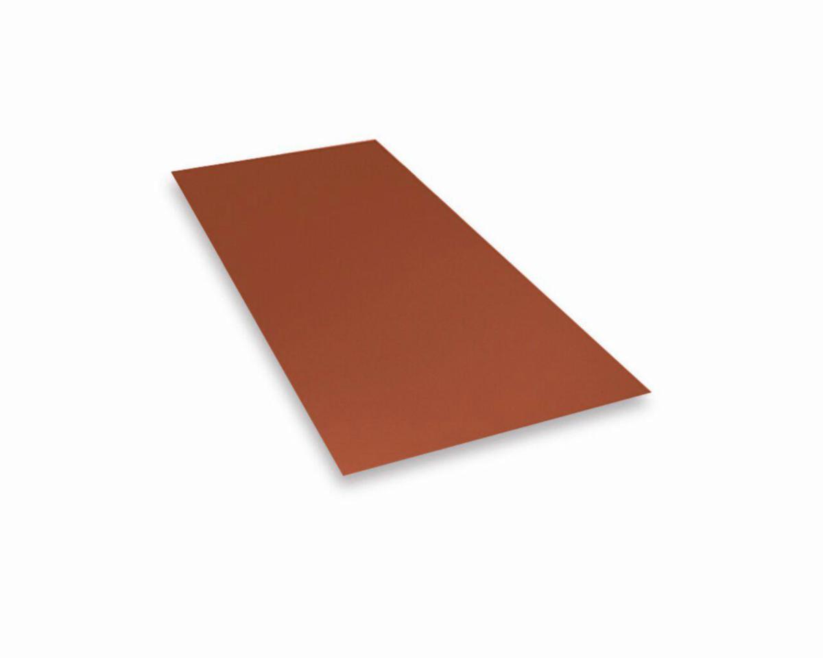 Aluminiumplåt Prefalz format 2500x1000x0.7, Prefa - ALU PREFA P.10 2500X1000X0.7 TEGELRÖD NR 04 (1ST=4.75KG)