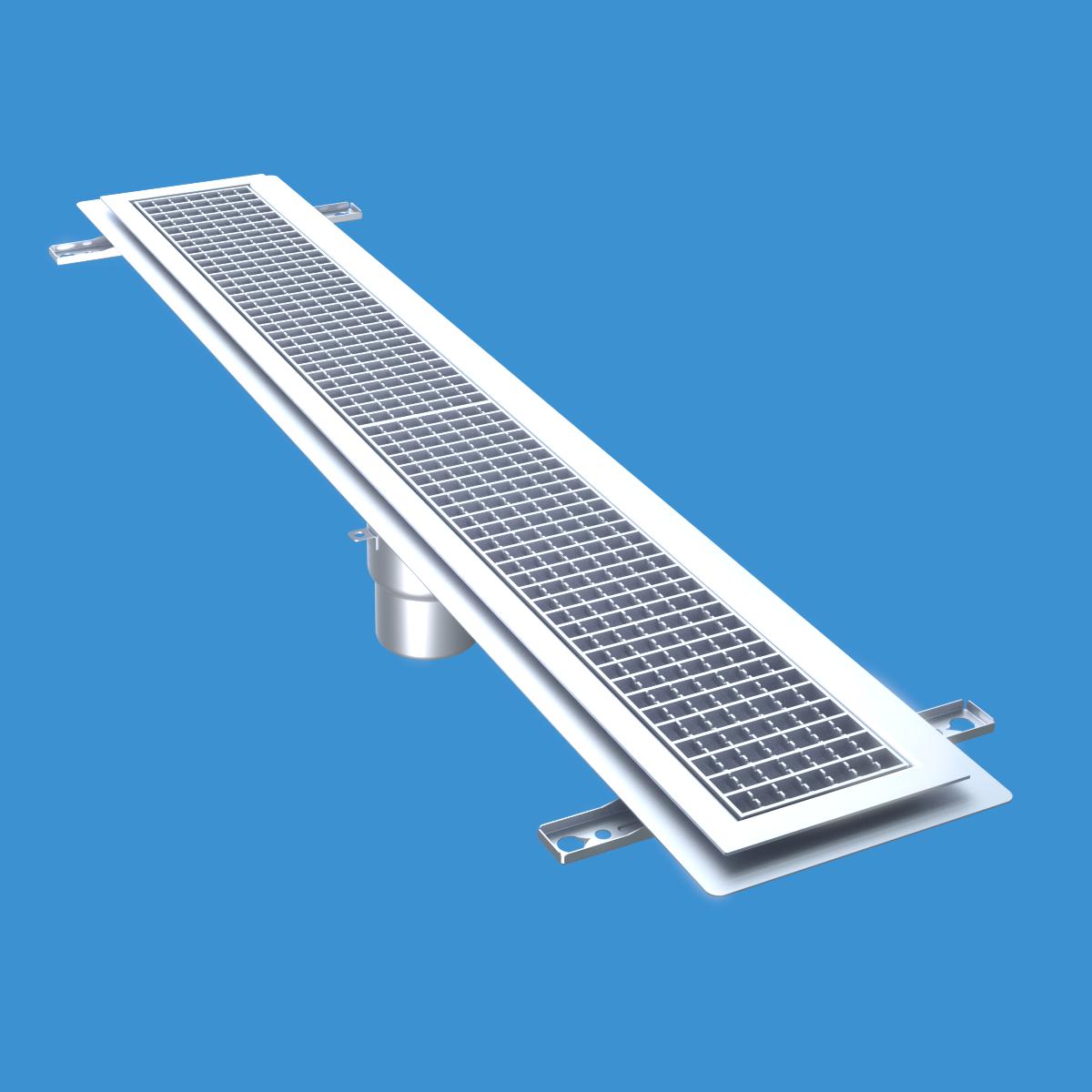 Golvränna Furo 115, 1400x150mm. Furhoffs - GOLVRÄNNA FURO115 L=1400 B110 FÖR KLINKERGOLV K4