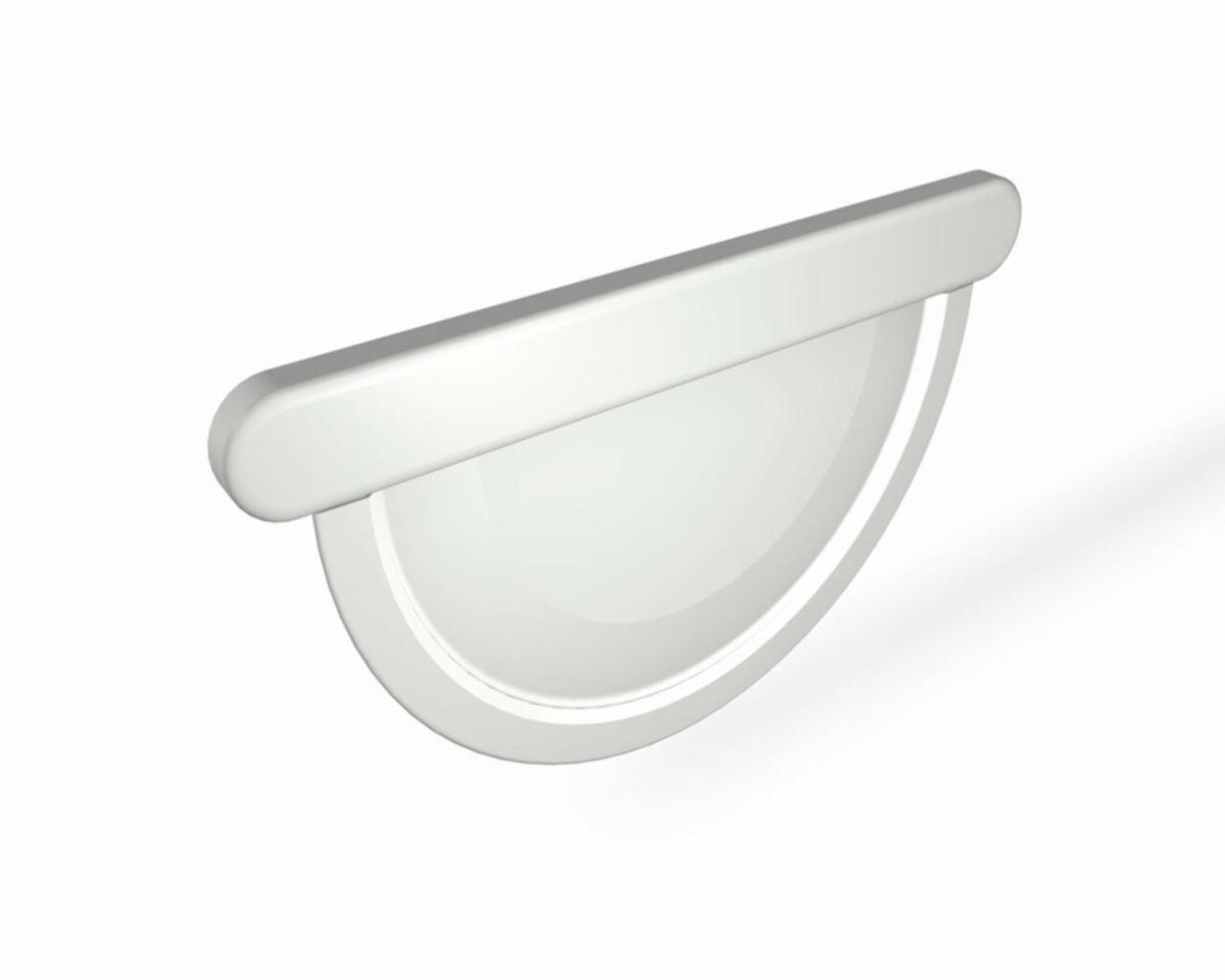 Gutter End Cap 125 Alu, Prefa - STOPEND ALU P.10 125 PREFAWHITE NR 10 PREFA