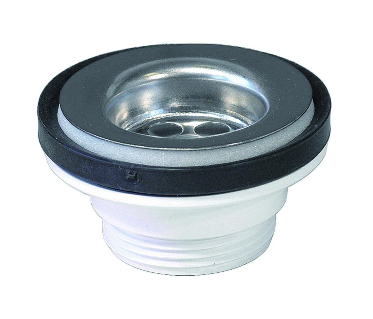 Silventil för tvättställ G32, Purus - SILVENTIL 32 VIT M ROSTFRI SIL