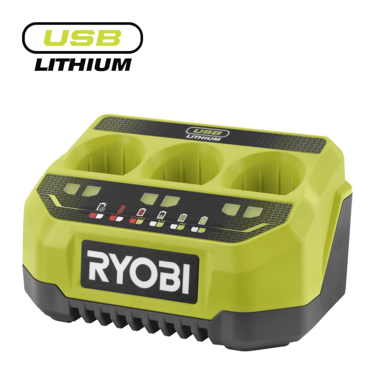 3-Port Charger Ryobi Usb RC43P-SOLO - 3-PORT CHARGER RYOBI USB RC43P-SOLO