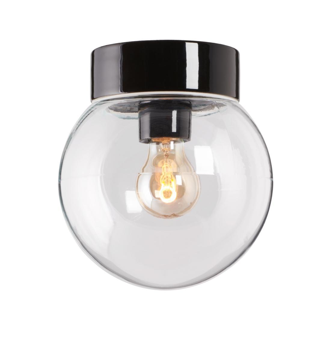 Takarmatur Classic Glob 200 E27 exklusive ljuskälla - ARM 200 KLAR SVA RAK IP44 E27 51765/E27
