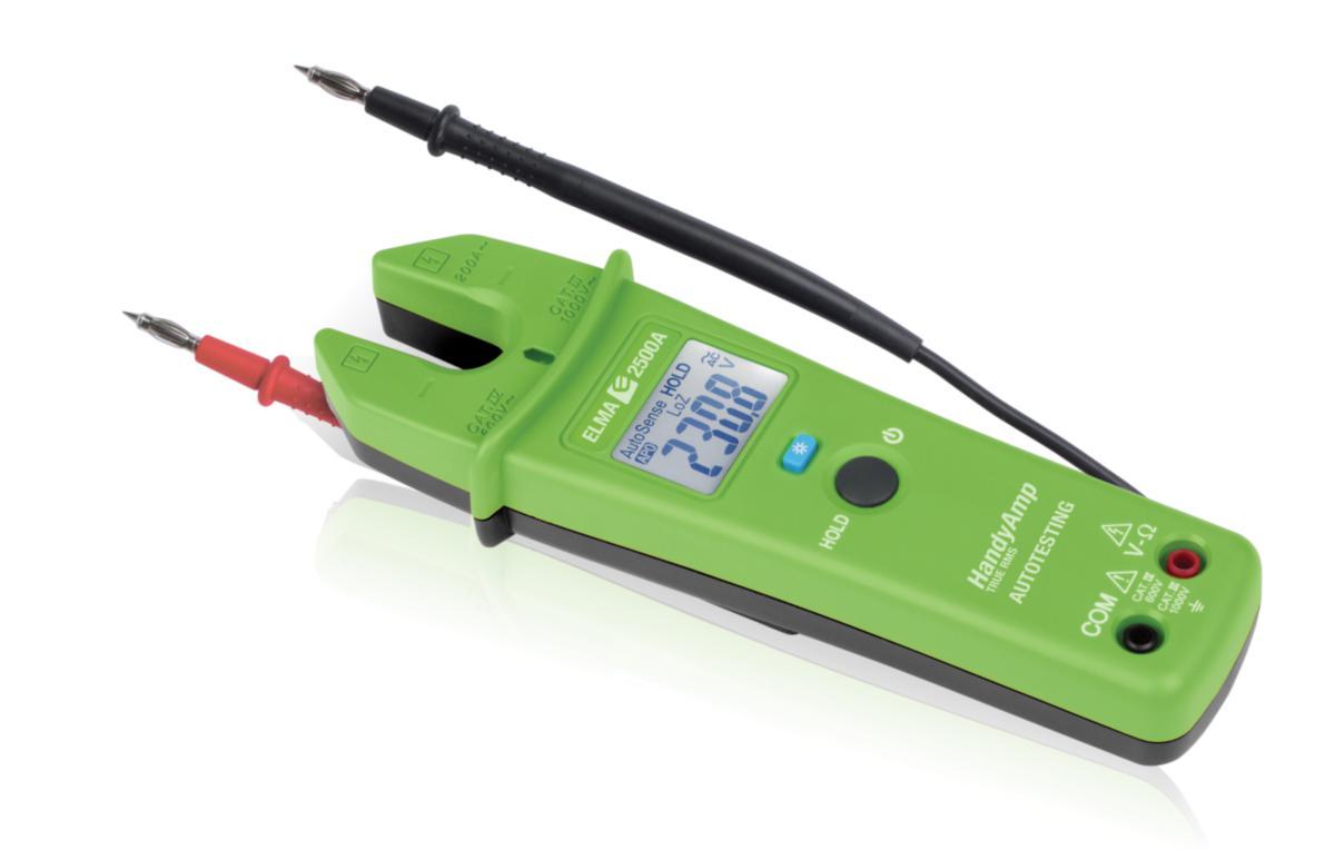 Elektrisk multitestare med öppen strömtång, HandyAmp 2500A - MULTITESTARE 2500A, 1000V HANDYAMP, TRUE RMS