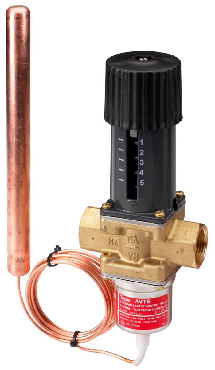 Självverkande ventil AVTB, Danfoss - DN15 AVTB SJÄLVVERKANDE VENTIL 0-30° GIVARE 18X210