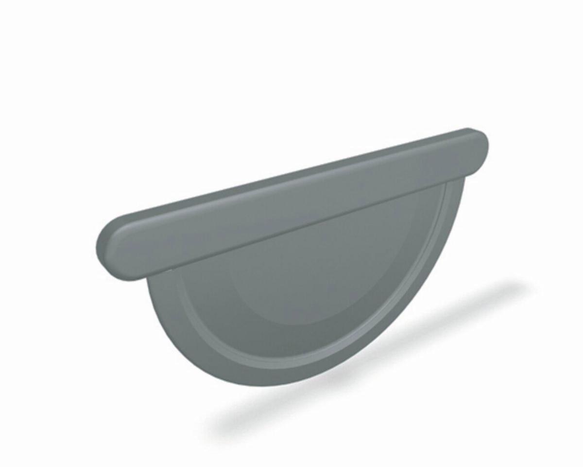 Gutter End Cap 125 Alu, Prefa - STOPEND ALU P.10 125 LIGHT GREY NR 07 PREFA