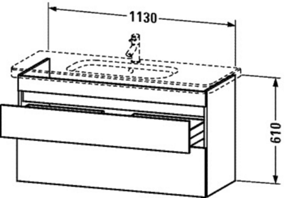 Underskåp Durastyle, Duravit - DURAVIT DURASTYLE UNDERSKÅP 1130X448 2 LÅDOR, MATTVIT