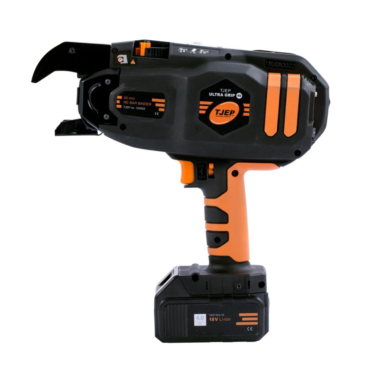 Rebar Binder Tjep Ultra Grip 40 - RE-BAR TIER TJEP ULTRA GRIP 40 2X18V LI-ION 4AH BATT+CHARGER