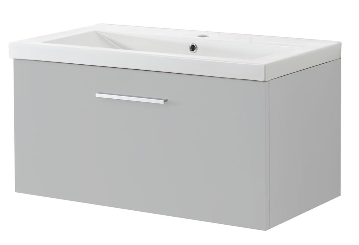 Manere II washbasin cabinet, a-collection - MANERE II WB CABINET 90 GREY A-COLLECTION, PLASTIC