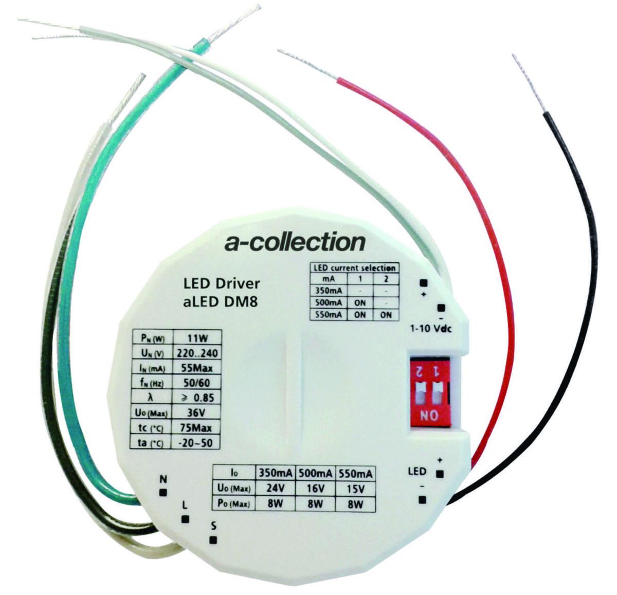 LED control unit for box mounting aLED DM8 - A-COLLECTION ALED DM8 A-COLLECTION ALED DM8
