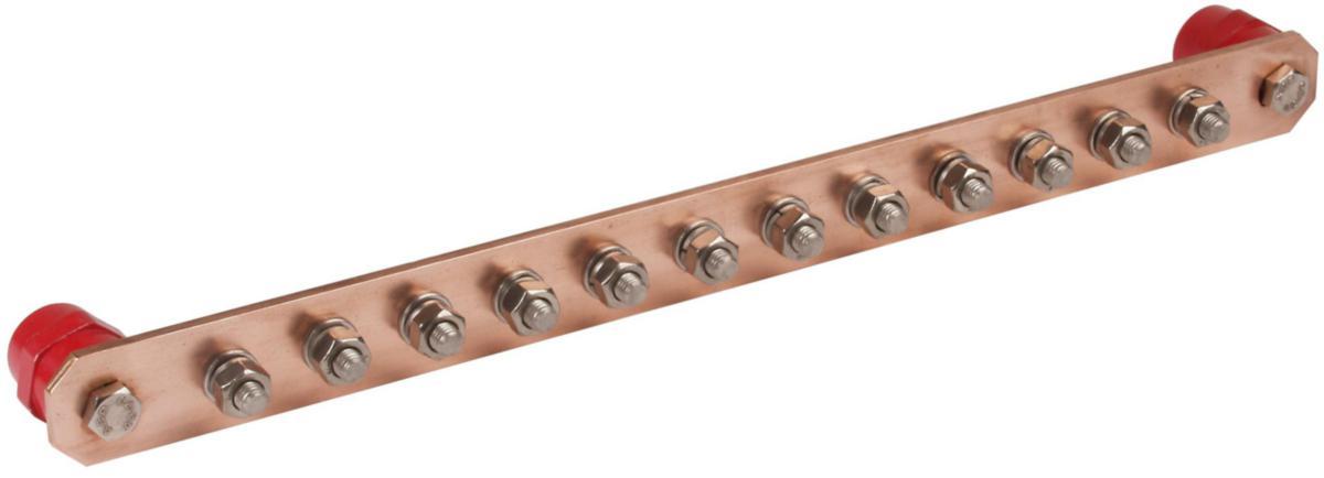 Potentialutjämningsskena koppar - POTENTIALUTJÄMNINGSSKENA 12 PAS I 12AP M10 CU