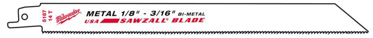 Milwaukee Thin Kerf Reciprocating Saw Blade - SABRE SAW BLADE MILWAUKEE MET. 230X18 P50M