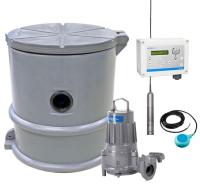 Drainage pump station Compit Mini STD package with MH3069 HT-250 pump, Flygt