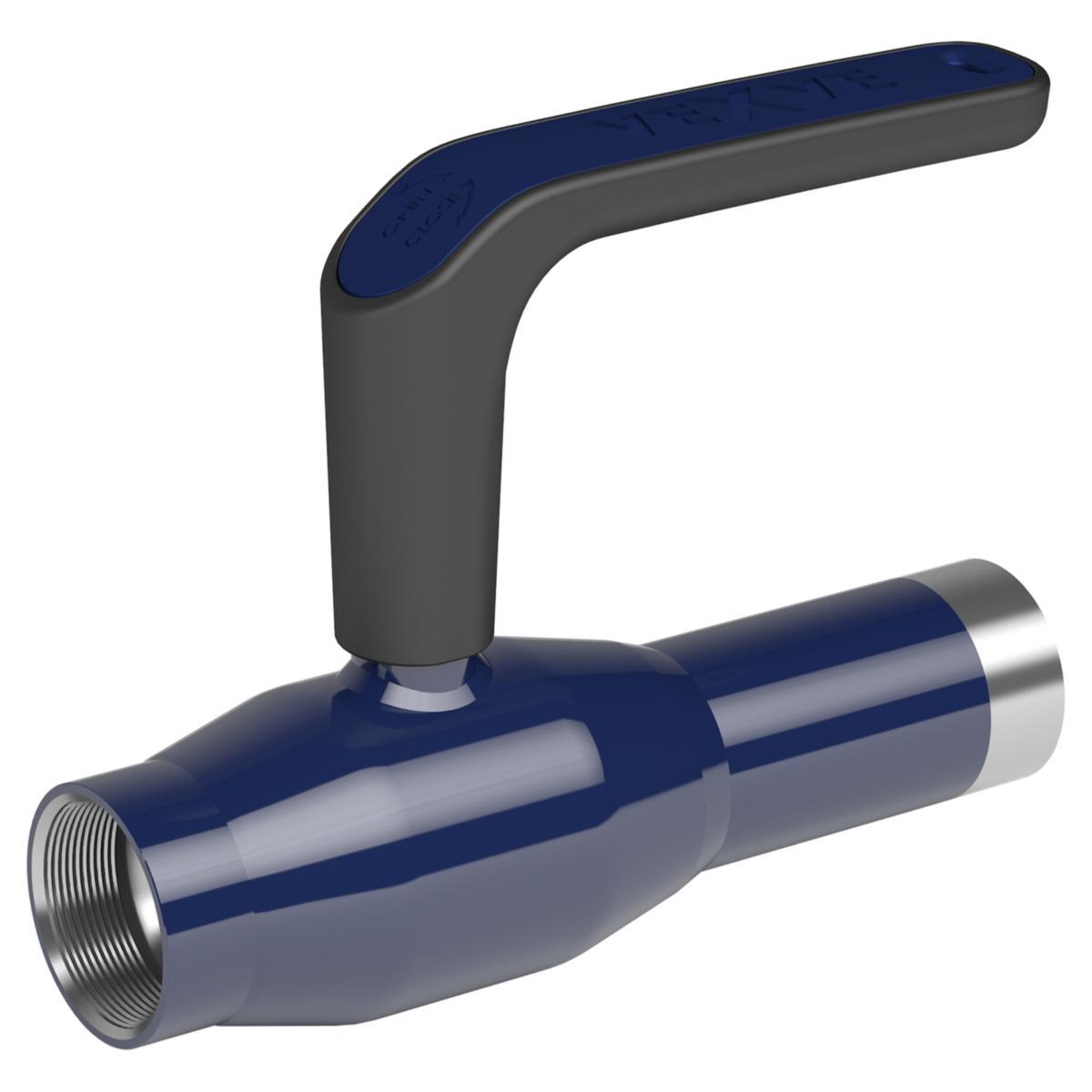 Fully welded ball valve, Vexve Series 101X, carbon steel, with weld end/internal thread, reduced flow design - STEEL BALL VALVE DN40 PN40 INNER THREAD/ WELDE