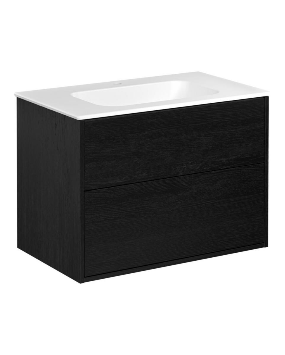 Möbelpaket Artic kommod 80cm med tvättställ, Gustavsberg - GBG KOMMODPAKET M.TS ARTIC 80CM, SV.ASK/MATTVITT 2 LÅD