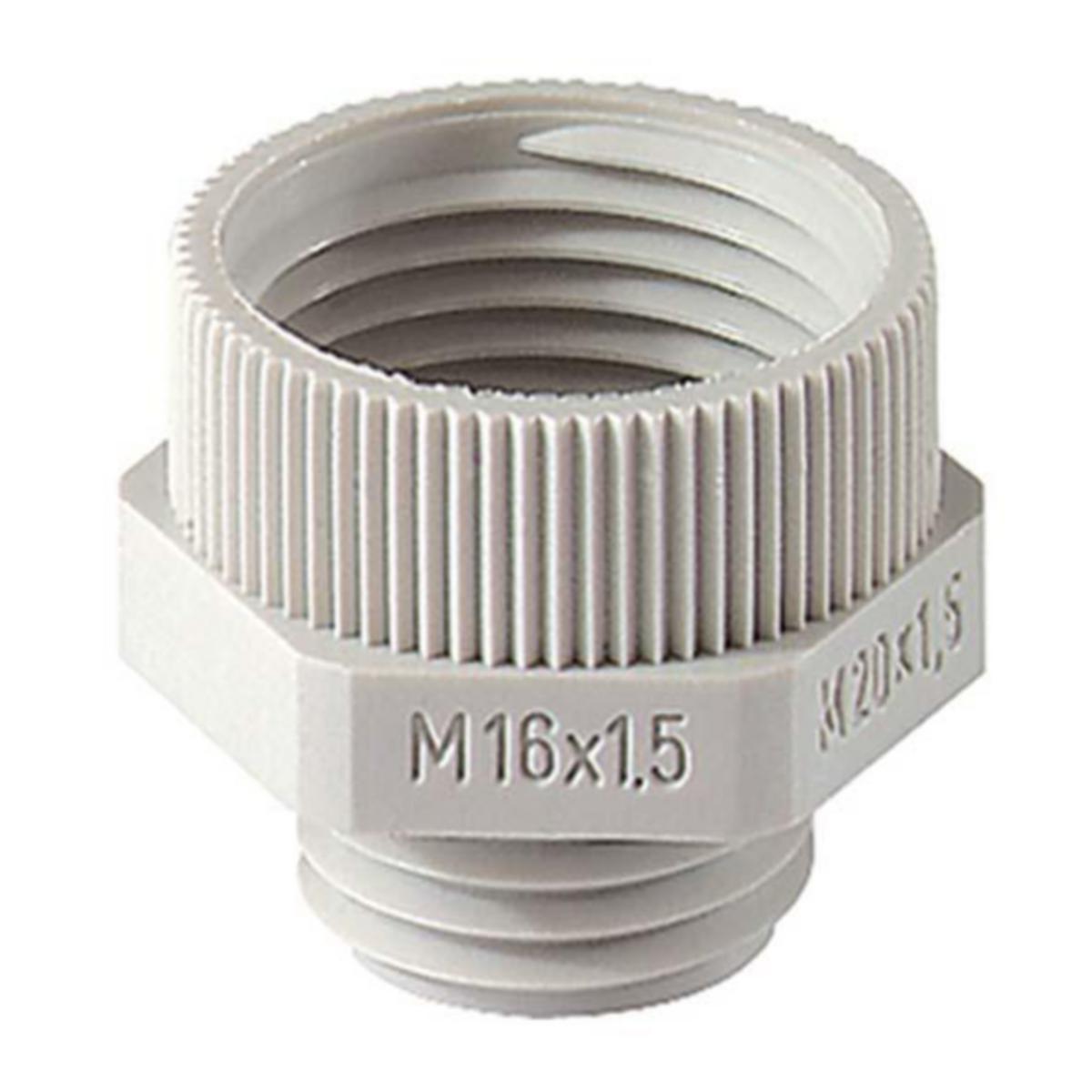 Enlargement Polyamide Metric-Metric, light grey RAL 7035, Rutab - ENLARGER POLYAMIDE M20-M25