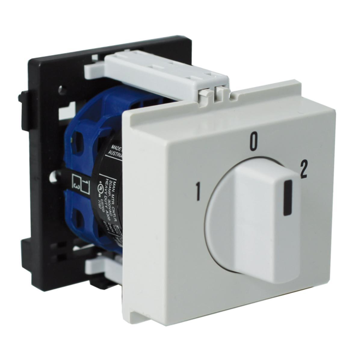 Strömställare CG10 för normcentraler - OMKOPPLARE 1-0-2 1-POL 20A CA10.A210.VE21