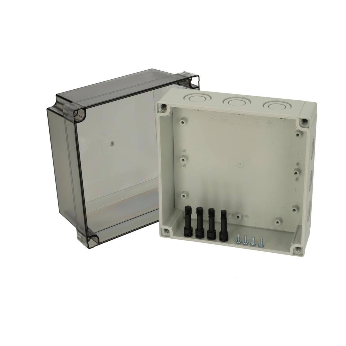 Apparatlådor MNX med rökfärgat transparent lock - KAPSLING PCM 175/125T