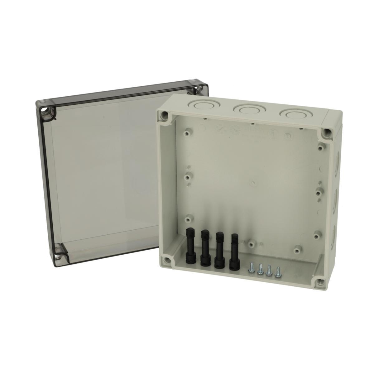Apparatlådor MNX med rökfärgat transparent lock - KAPSLING PCM 175/75 T