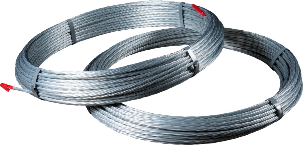 Stållina, hård förzinkad, Fe 140-lina - STAGLINA 105 HÅ 7-TR 500 M TR 1320 N/KVMM