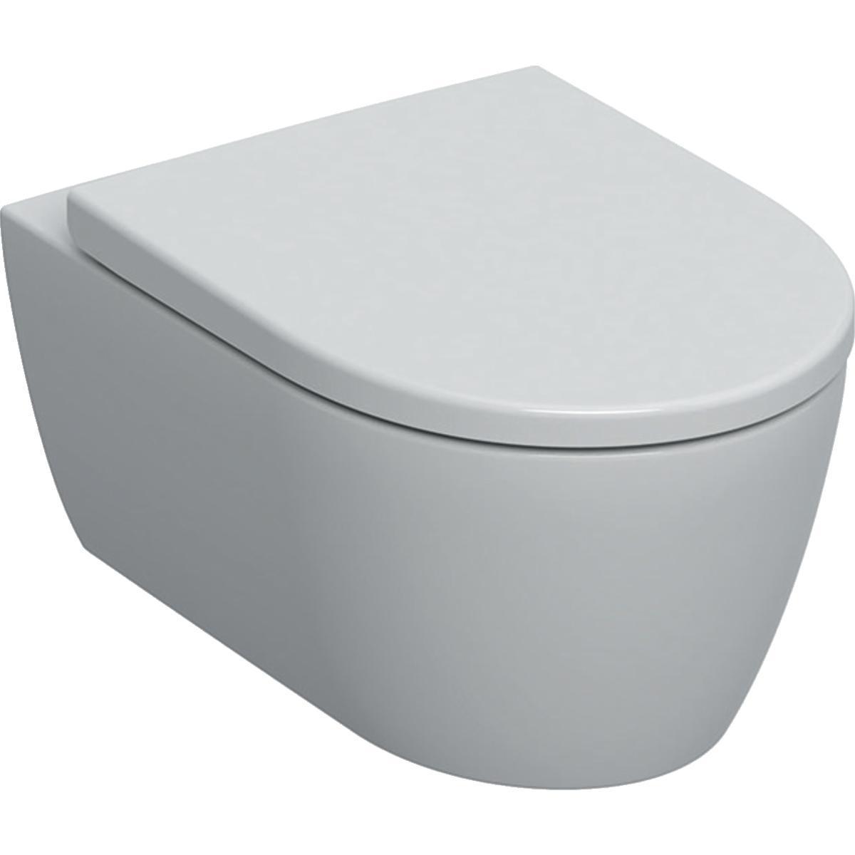 WC-skål iCon Rimfree med sits, Geberit - GEBERIT ICON VÄGG-WC. RIMFREE SC/QR/FASTA BESLAG. D53. KTCT