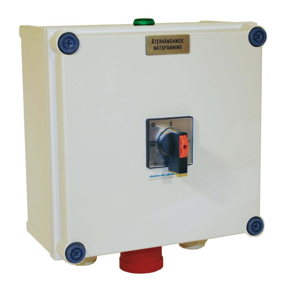 Reservkraftomkopplare 3-polig med intag - RESERVK OMK MED INT 3-POL 16A SE2.KG20B.T109/S-A316.ST