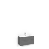 Tvättställsskåpspaket Crown Kommod 100x45 Antracit, Macro