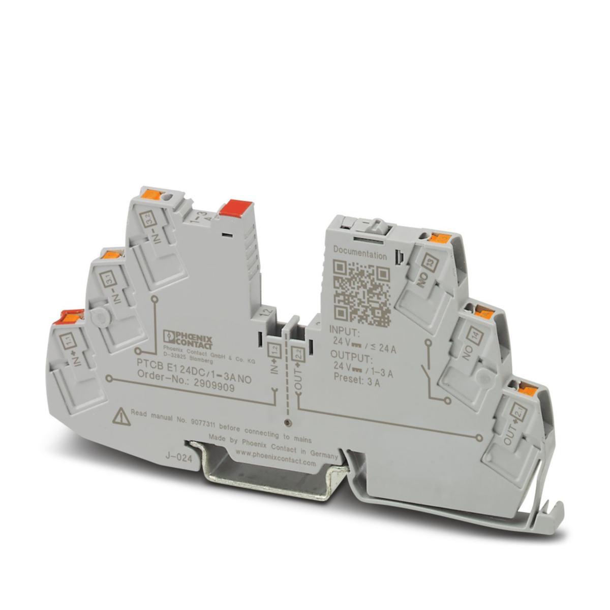 Elektronisk säkring 1-kanal PTCB - SÄKRING ELEK 1-KAN 1-3A N/O PTCB E1 24DC/1-3A NO