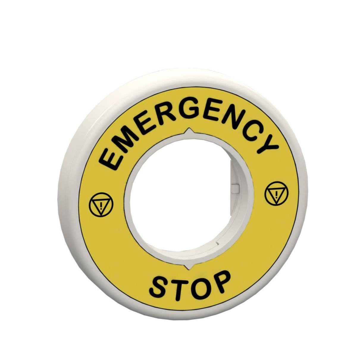 Belyst ring 60 mm LED för nödstopp ZBY9W - RING Ø60 R/V LED EM STOP 24V ZBY9W3B330