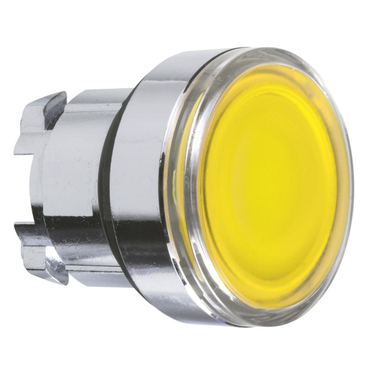 Plana trycken ZB4BW - LAMPTRYCKKNAPP GUL FÖR LED ZB4BW383
